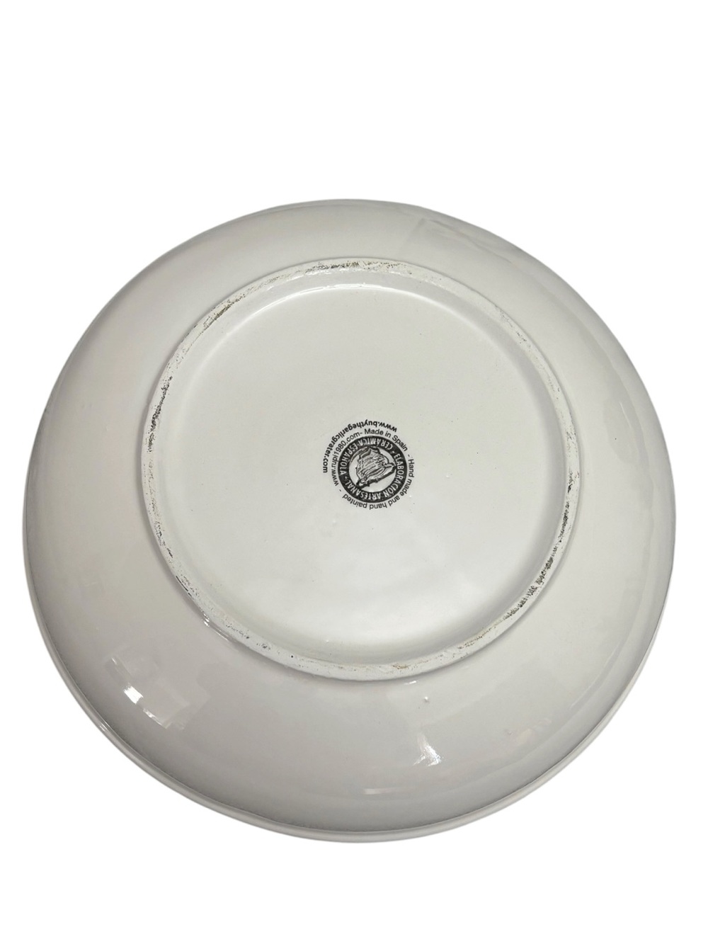 Elaboracion Artesanal Triple Glazed Blue Floral Garlic Grater Zester Bowl Spain - Picture 3 of 5